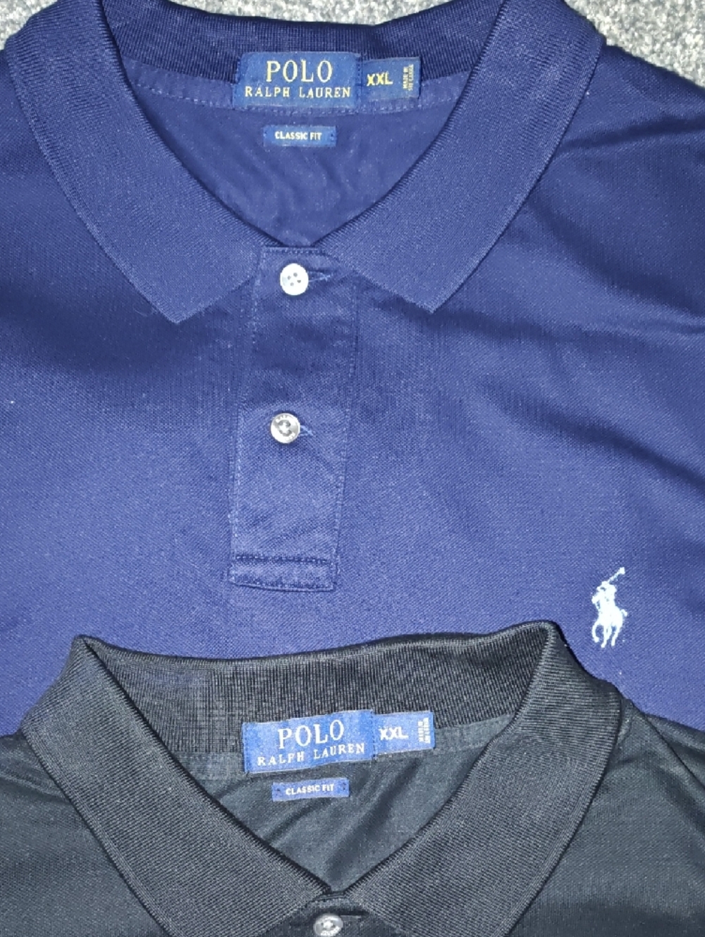 Polo Ralph Lauren Navy & Black Logo Polo Shirts - Picture 2 of 6